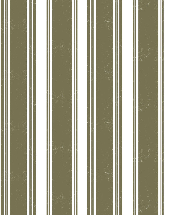 Broad Street Stripe Fabric in Olive