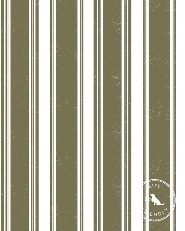 Broad Street Stripe Fabric in Olive