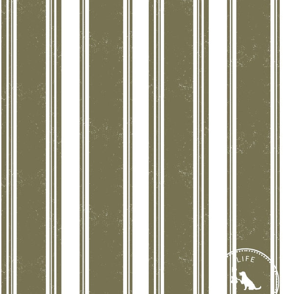 Broad Street Stripe Fabric in Olive