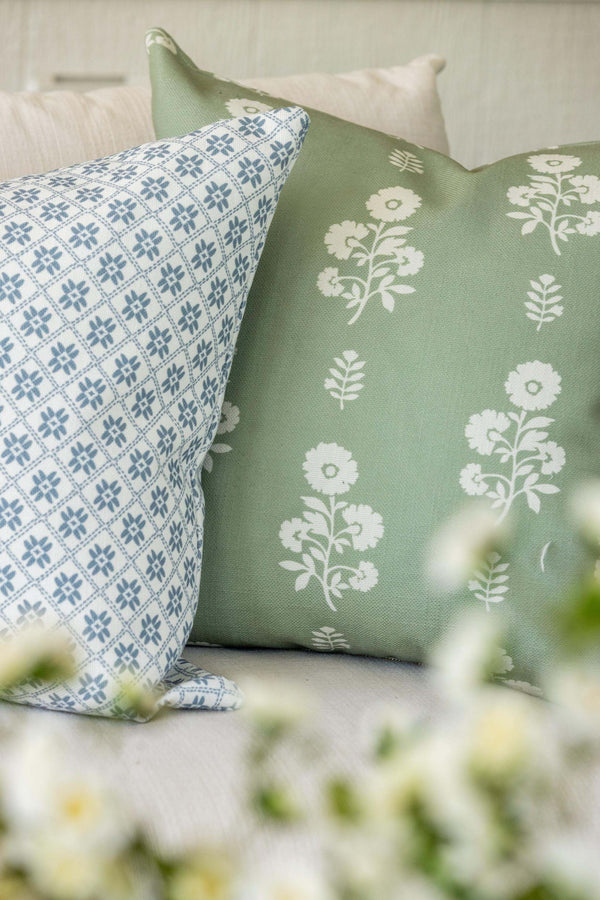 Chloe Floral Pillow in Willow