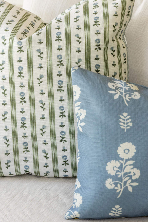 Ruthie Stripe Fabric in Blue