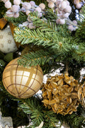 Gold Flower Ball Ornament