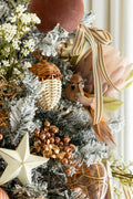 Glass Geometric Border Ornament in Blush
