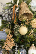 Rattan Star and Tree Ornament Set