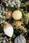 Green Flocked Pinecone Ornament