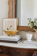 Oval Brass Bowl with Handles