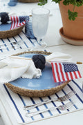 Navy  Knotted Napkin Ring Set of 4