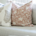 Natasha Floral Pillow in Dusty Pink