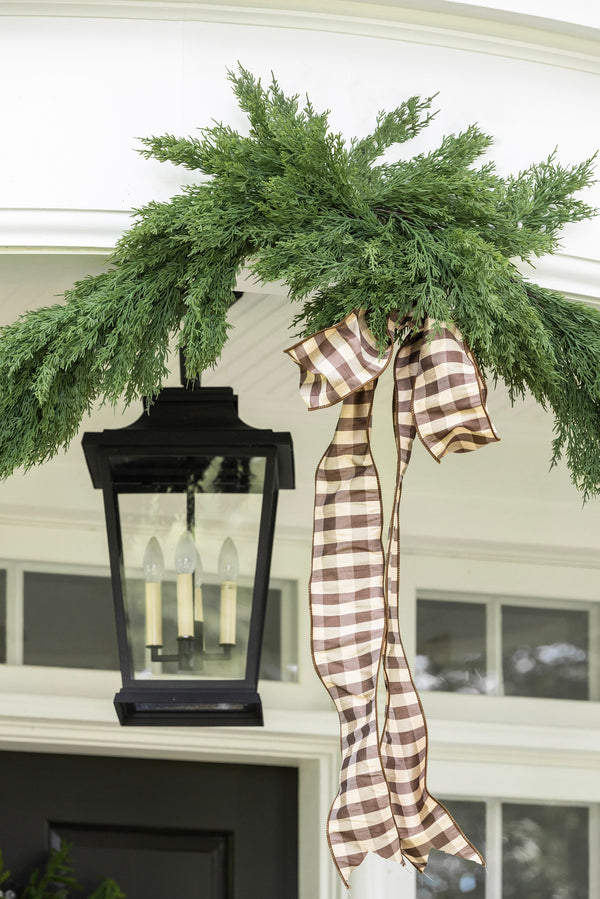 Brown Gingham Ribbon