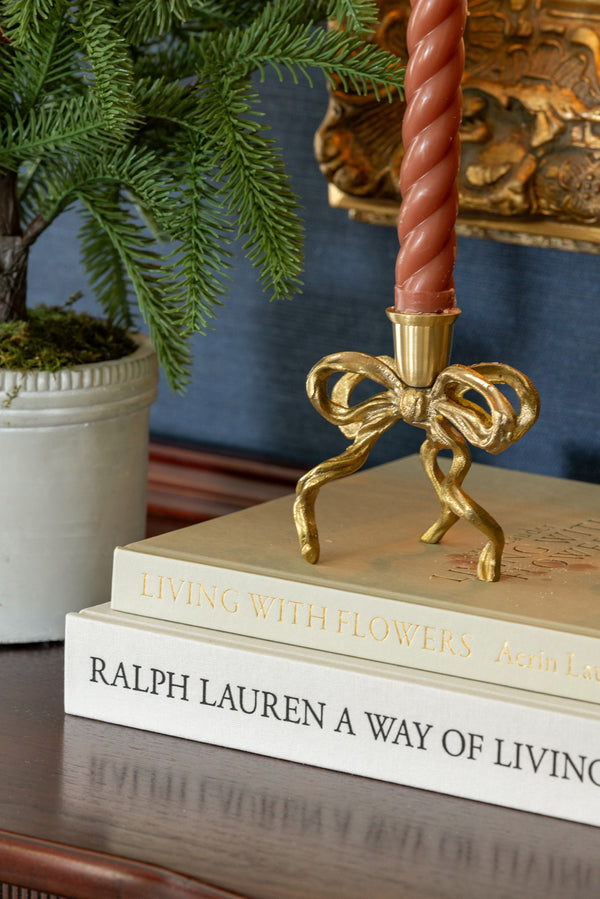 Bow Taper Candle Holder