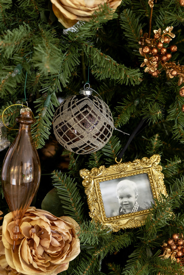 Brown Blown Glass Finial Ornament Set