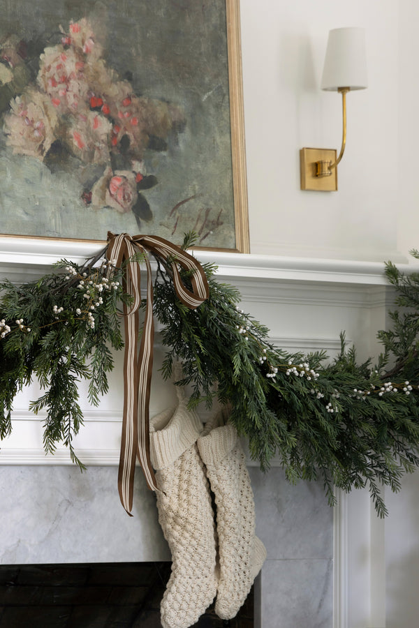 White Woodland Bead Garland