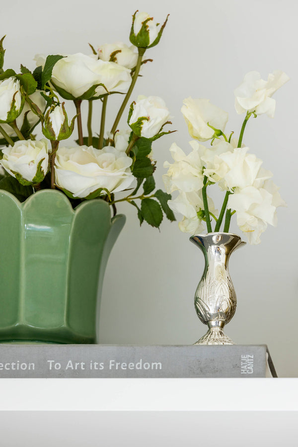 Sage Fluted Pot - Small