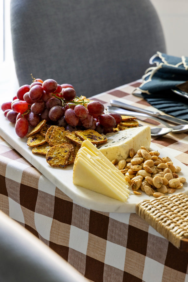 Cane Wrapped Marble Cheese Board