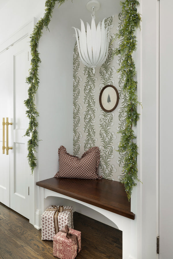 Chandler Ruffled Floral Lumbar Pillow