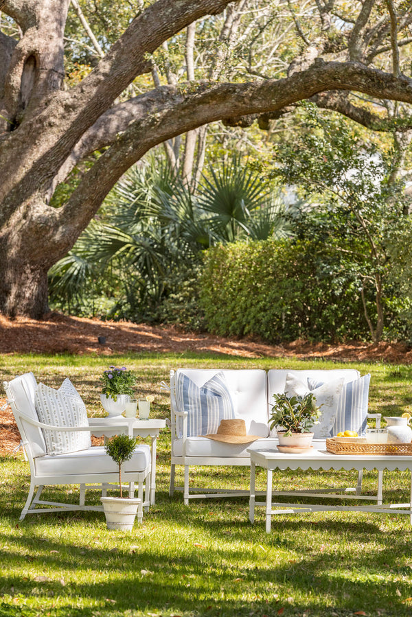 Riviera Loveseat in Alabaster