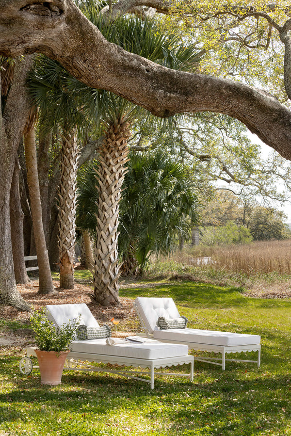 Riviera Chaise Lounge in Alabaster