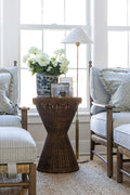 Scalloped Hourglass Side Table