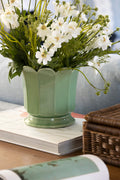 Sage Fluted Pot - Large