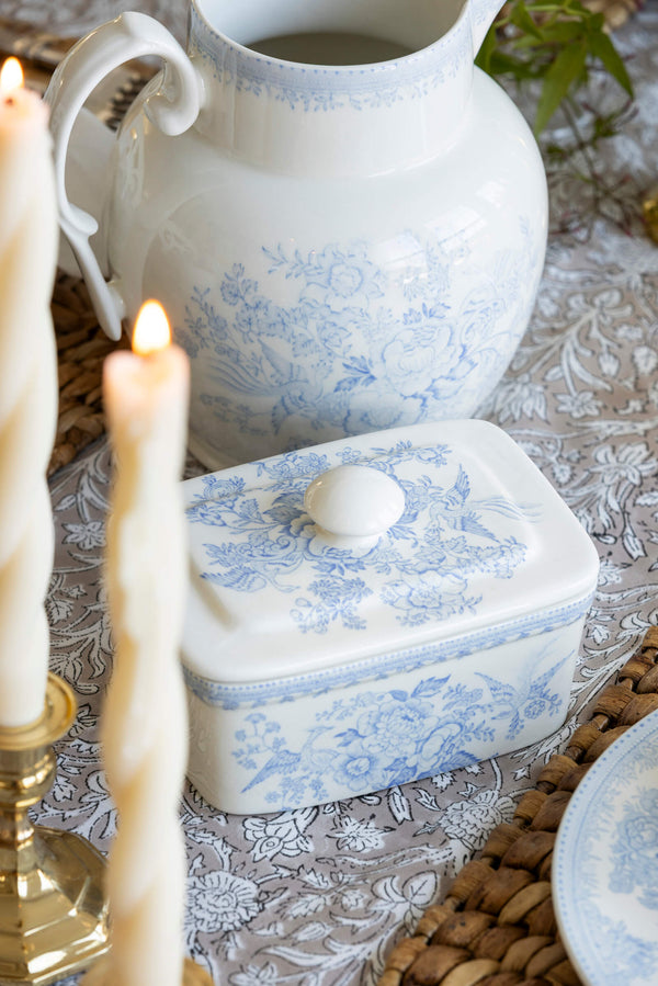 Blue Pheasant Butter Dish