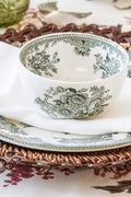 Green Pheasant Petite Footed Bowl