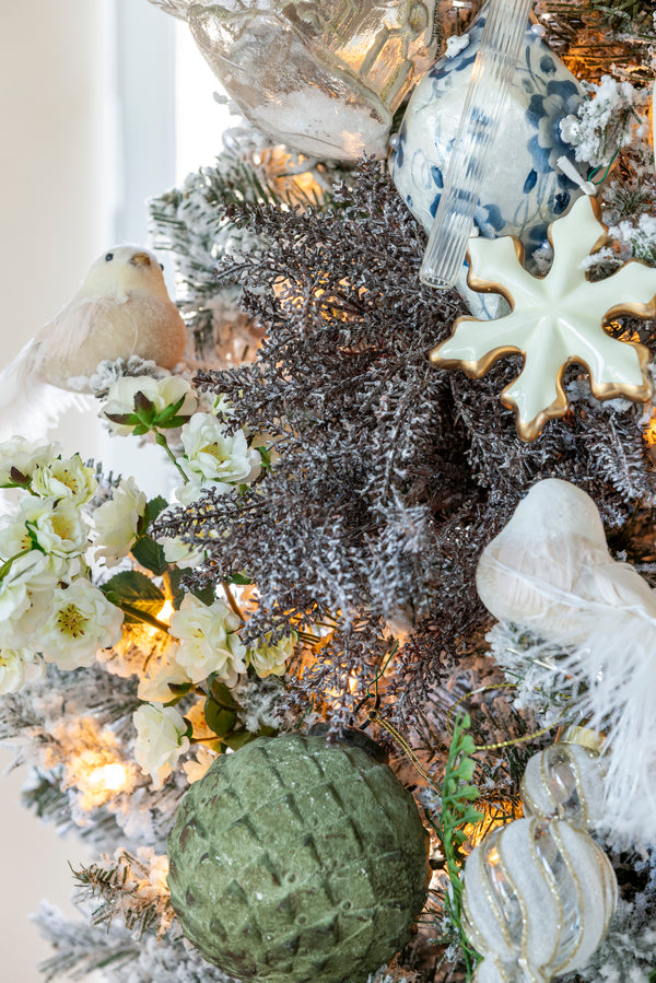 Olive Pintuck Ornament