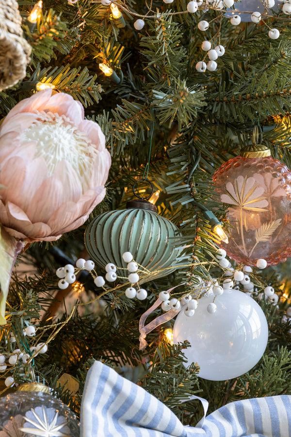 Beaded Flora Ornament in Blush