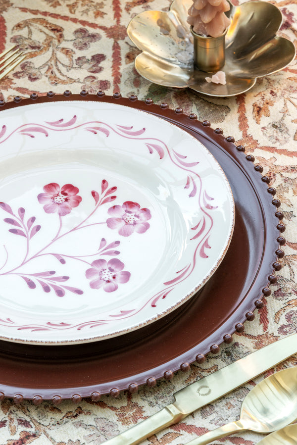 Rose Floral Dinner Plate