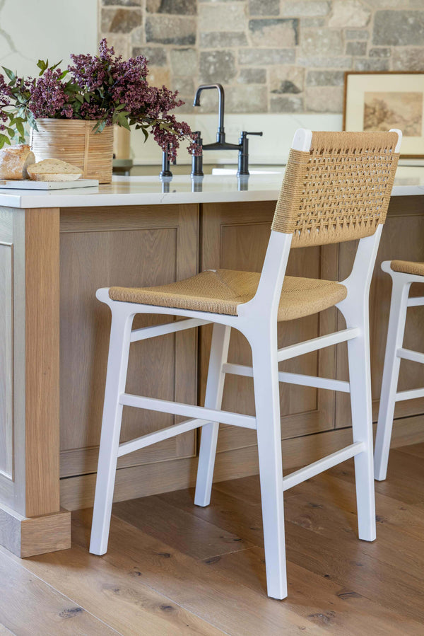 Callista Counter Stool in White