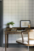 Camden Plaid Wallpaper in Light Blue