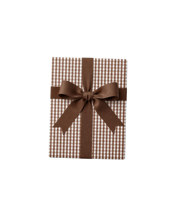 Brown Gingham Wrapping Paper