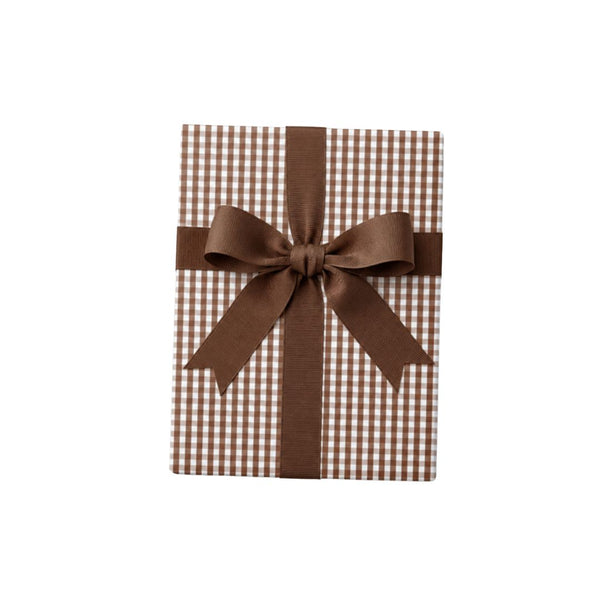 Brown Gingham Wrapping Paper
