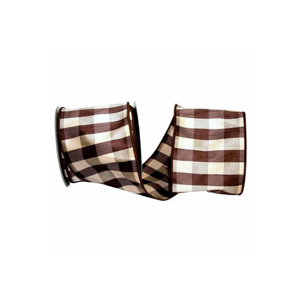 Brown Gingham Ribbon