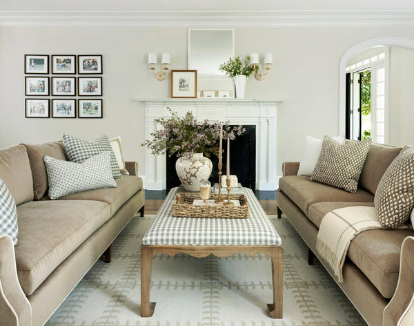 Stone Gingham Fabric