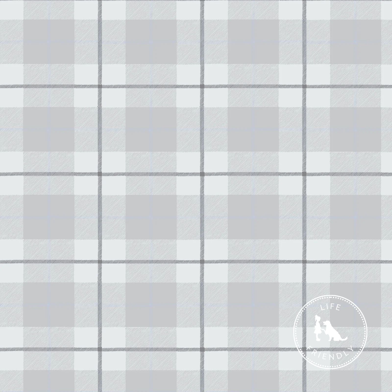 Camden Plaid Fabric in Grey