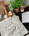Camellia Oven Mitts, Pair