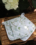 Camellia Pot Holders, Pair