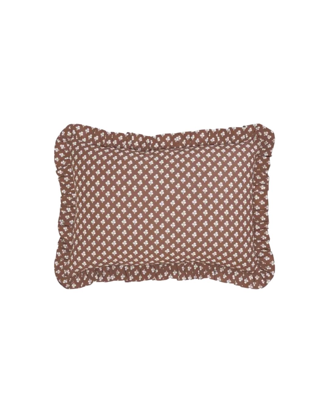 Chandler Ruffled Floral Lumbar Pillow