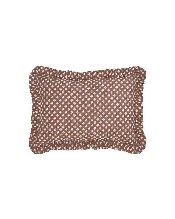 Chandler Ruffled Floral Lumbar Pillow
