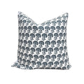 Chelsea Block Print Pillow in Navy