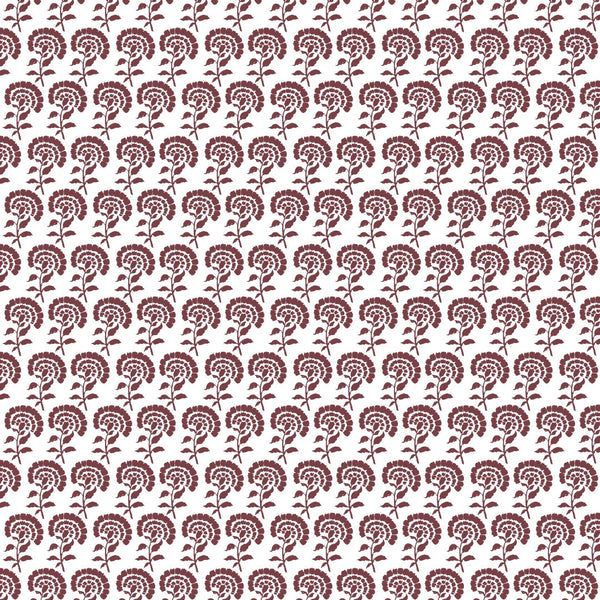 Chelsea Block Print Fabric in Rose