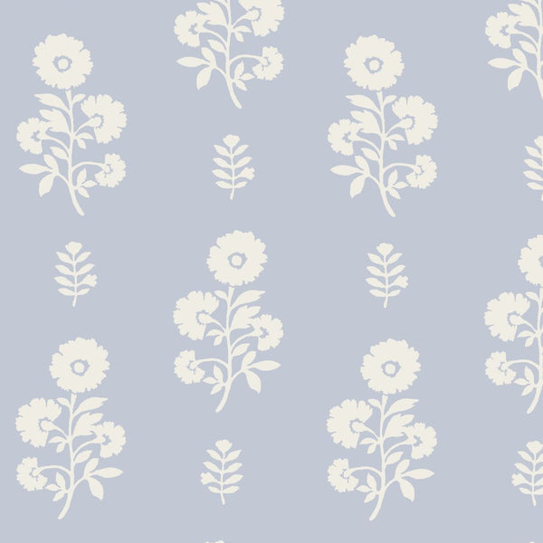 Chloe Floral Fabric in Light Blue