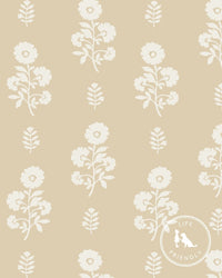 Chloe Floral Fabric in Natural
