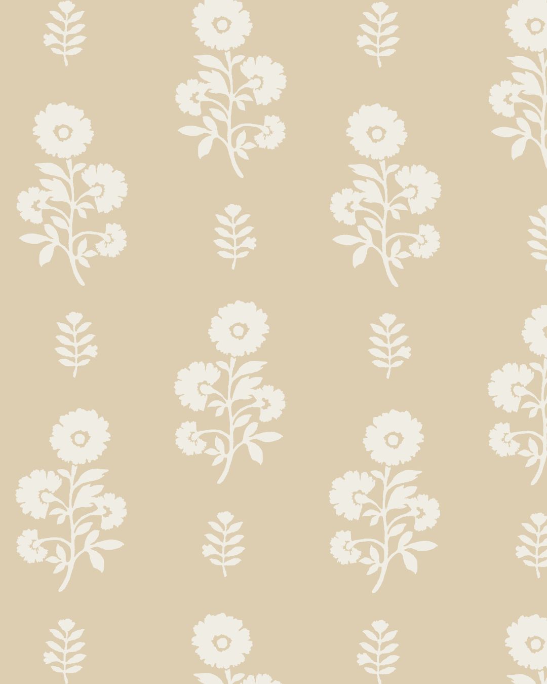 Chloe Floral Fabric in Natural