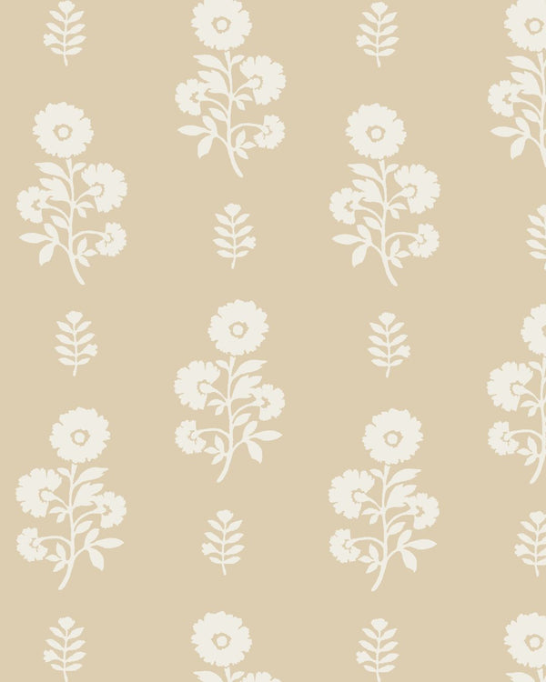 Chloe Floral Fabric in Natural