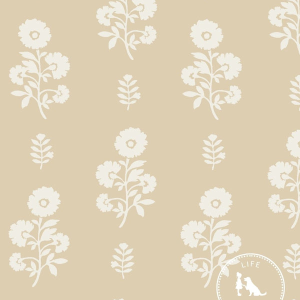 Chloe Floral Fabric in Natural