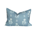 Chloe Floral Pillow in Dusty Blue
