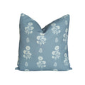 Chloe Floral Pillow in Dusty Blue