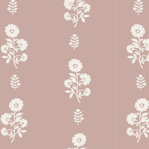 Chloe Floral Fabric in Dusty Pink