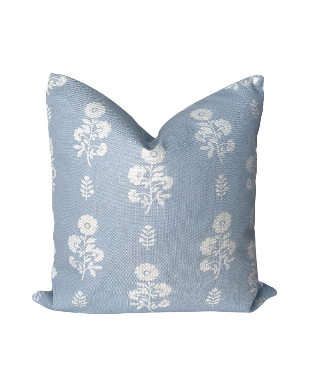 Chloe Floral Pillow in Light Blue